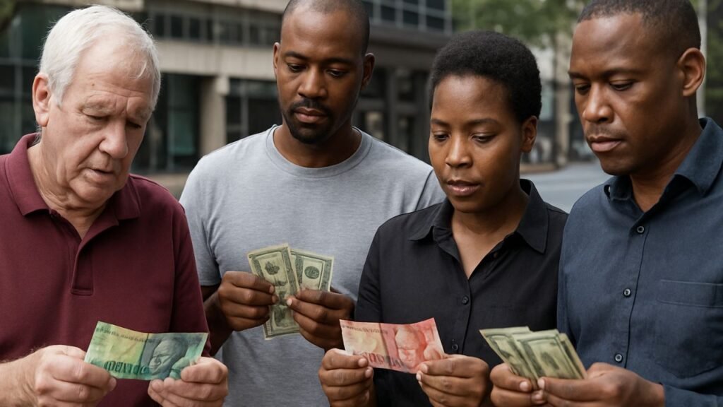 South African rand steady ahead